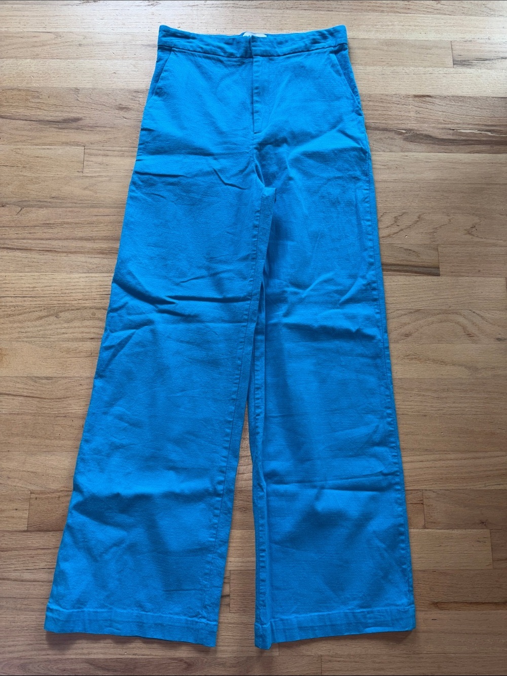 Bright Blue Princess Polly High-Waist Wide-Leg Slacks
